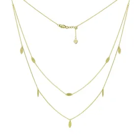 14K Marquise Double String Choker Plus