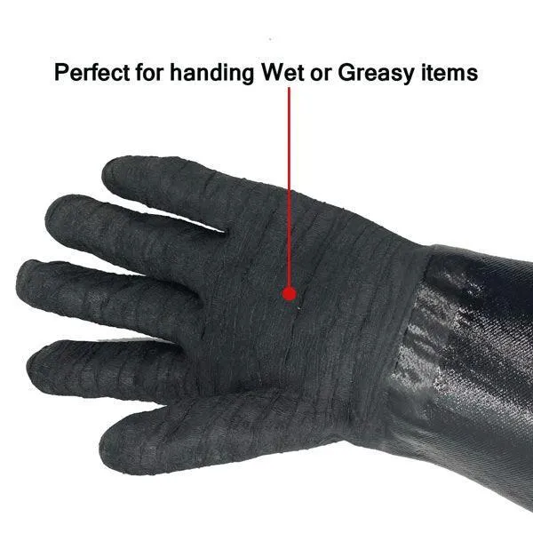 14"  Oven Gloves Smoke Resistant BBQ Grill Gloves Fire Resistant