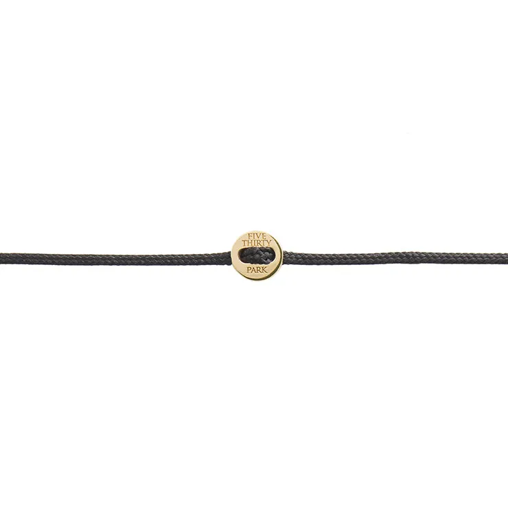 18K Curb Chain Combination Cord Bracelet
