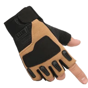 511 Half-Finger Gloves - Black / Tan