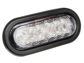 6" Oval LED Tail Light Clear Lens Clear w/ Amber LEDS