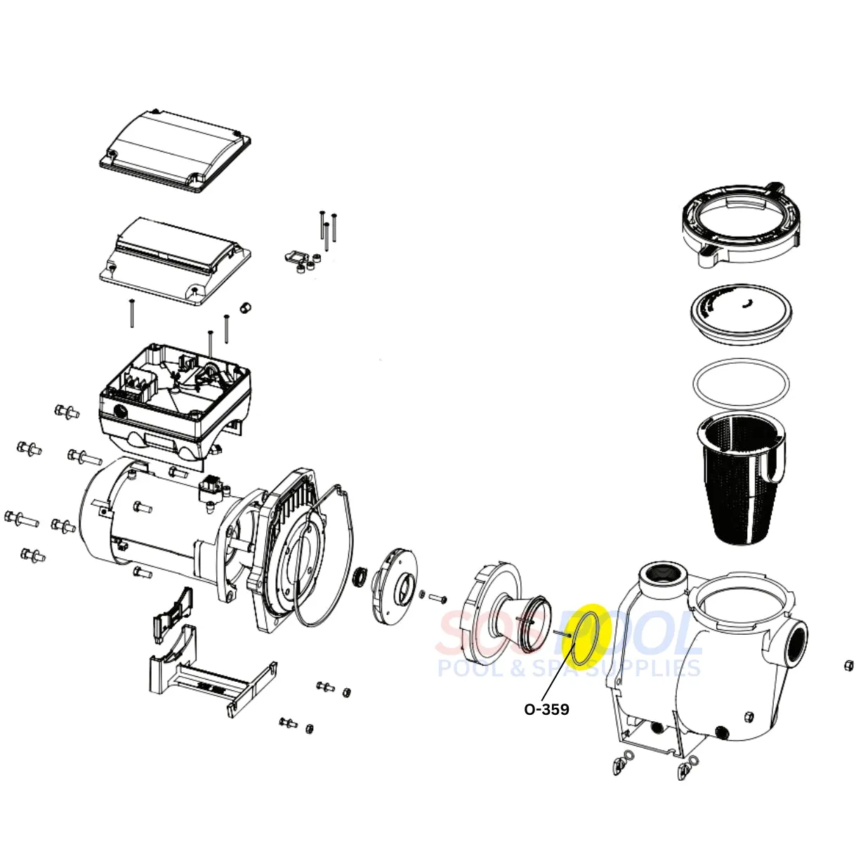 Aladdin Diffuser O-Ring For Pentair Whisperflo and Intelliflo Pumps | 2238 | O-359