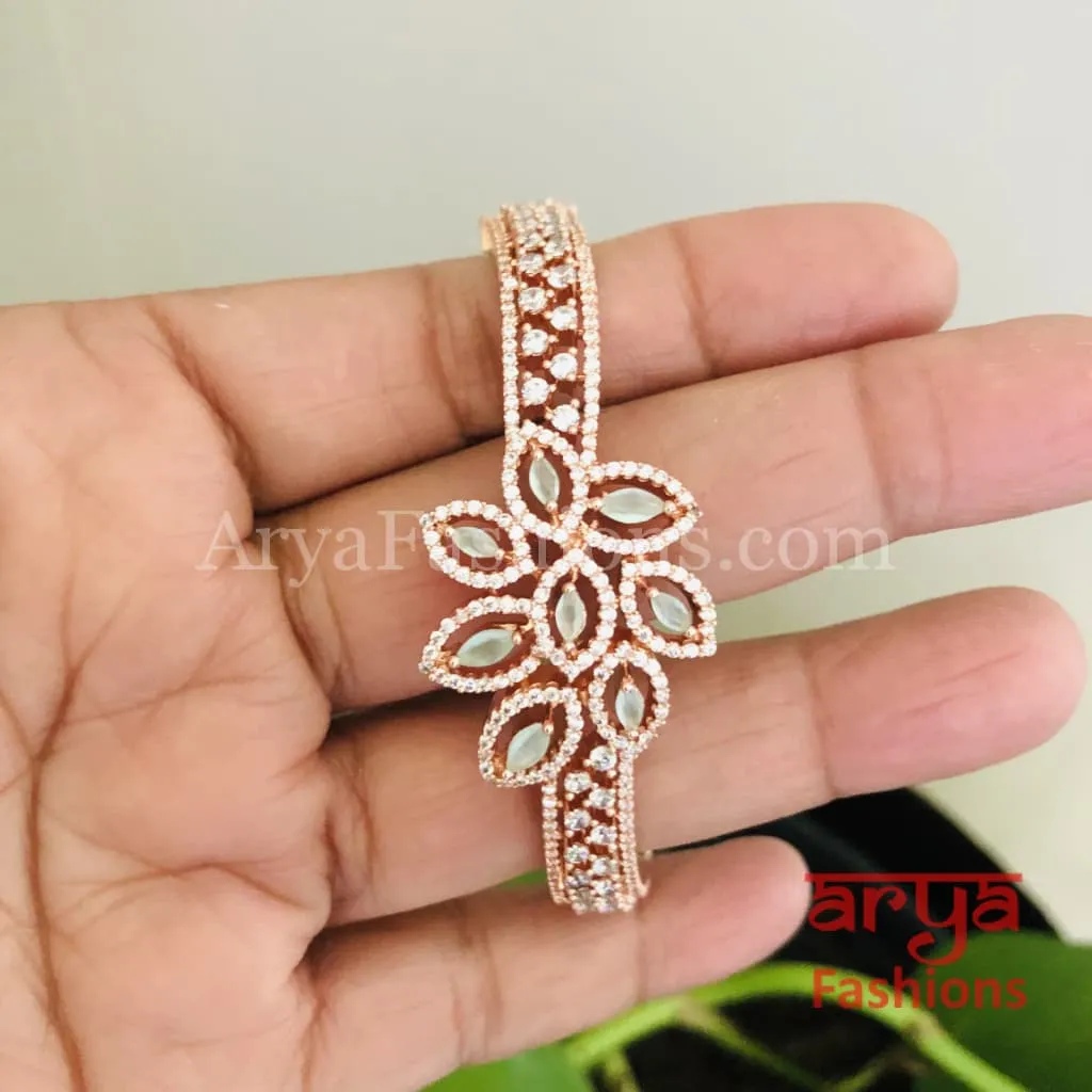 Alia CZ Bracelet in Rose Gold and Silver/ Cubic Zirconia Bracelet