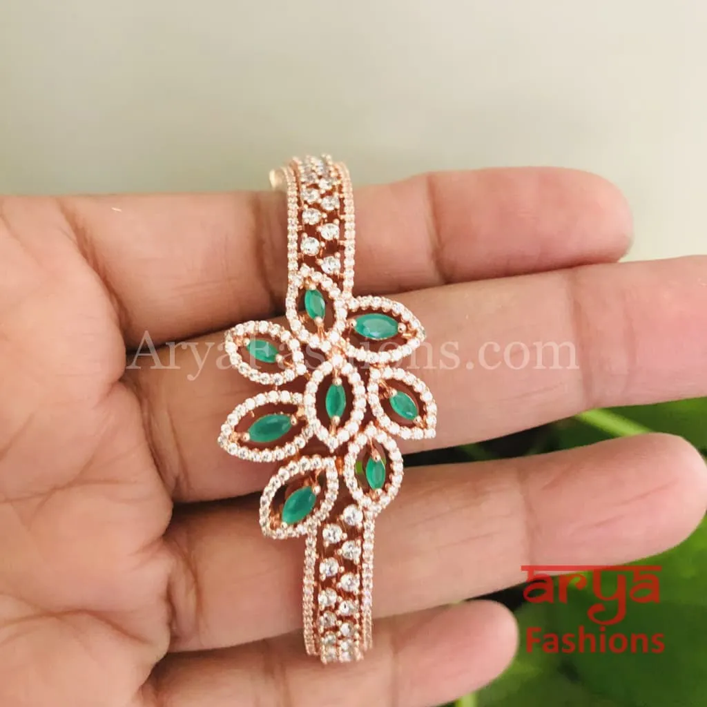 Alia CZ Bracelet in Rose Gold and Silver/ Cubic Zirconia Bracelet