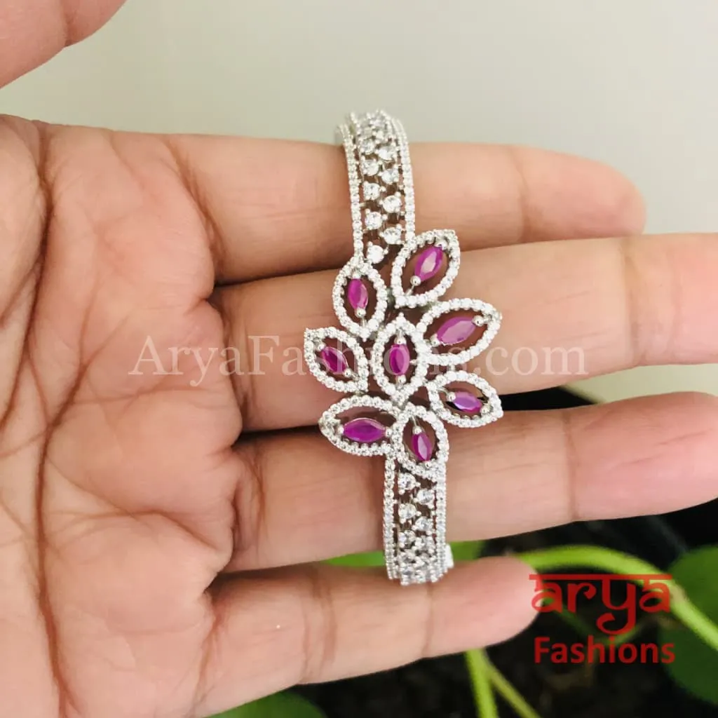 Alia CZ Bracelet in Rose Gold and Silver/ Cubic Zirconia Bracelet