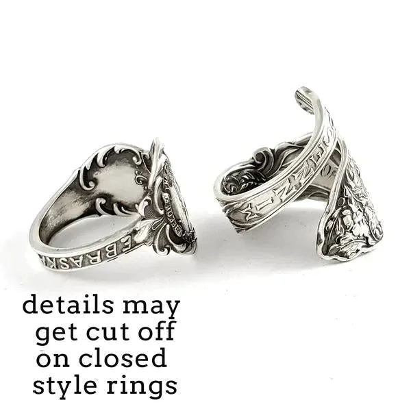 Alvin Hamilton Engraved Sterling Silver Spoon Ring - Made to Order