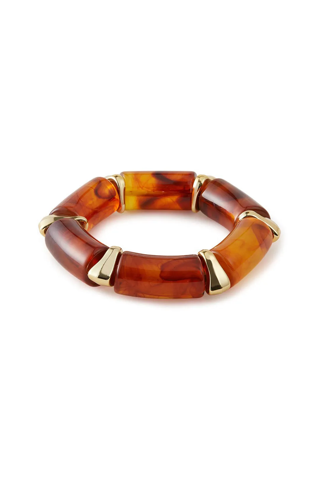 Amber And Metal Bracelet