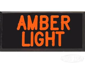 AMBER LIGHT Dash Badge Self Adhesive ID Label For Your Indicator Lights Or Switches