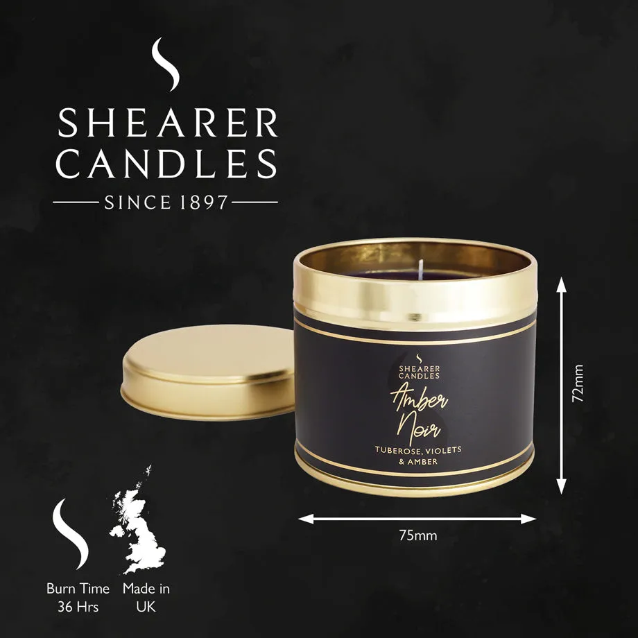 Amber Noir Large Tin Candle
