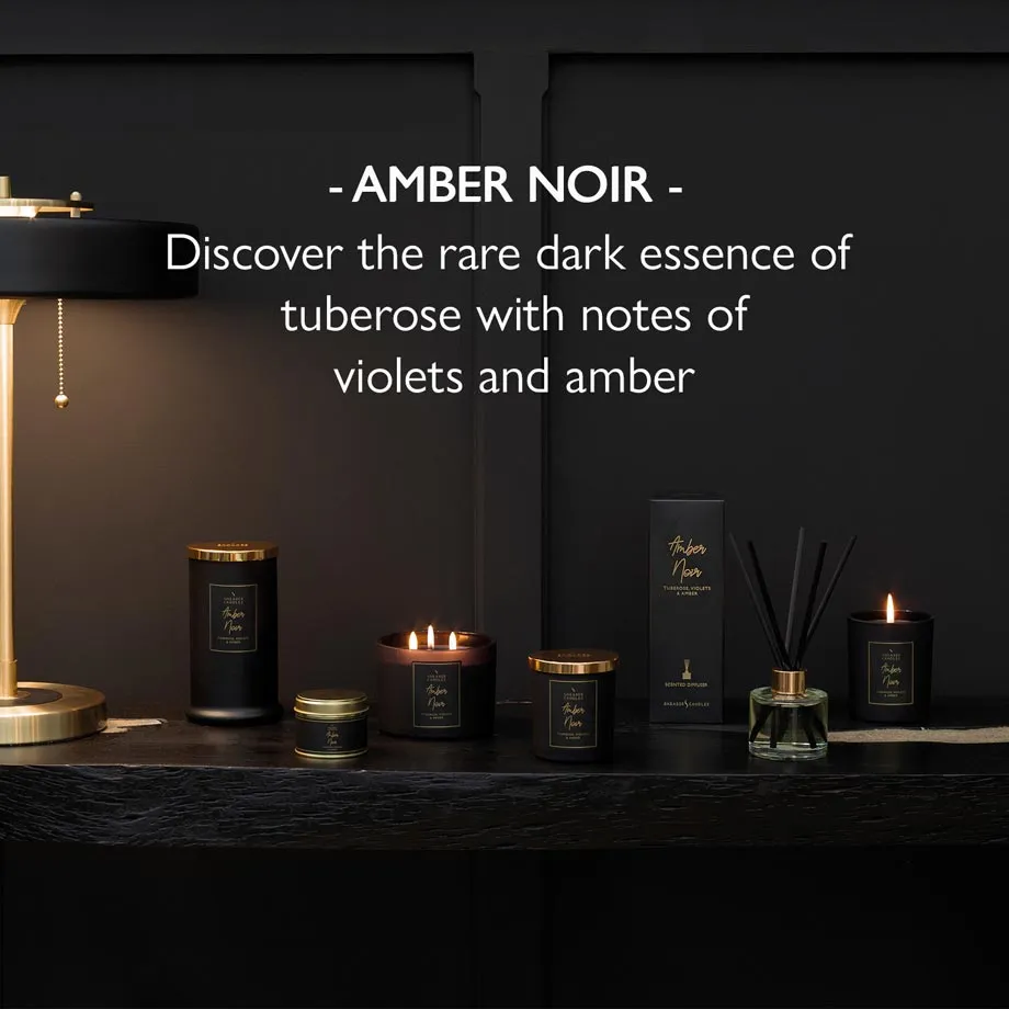 Amber Noir Large Tin Candle