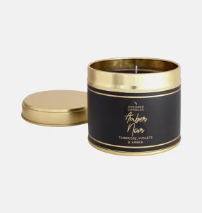 Amber Noir Large Tin Candle