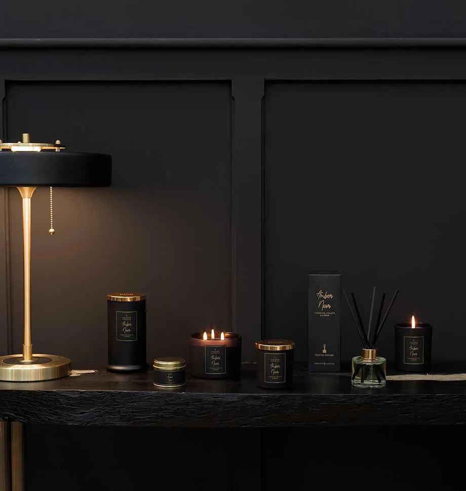 Amber Noir Large Tin Candle