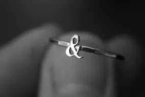 Ampersand Ring, & Ring, Stacking Ring, Sterling Silver Rings, Couples Ring, Minimalist Ring, Friendship Ring, Best Friend Ring, Gift