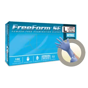 Ansell Microflex Freeform Se Powder-Free Nitrile Exam Gloves Glove Exam Nitrile Freeform Sepf Lf Med 100/Bx 10Bx/Cs