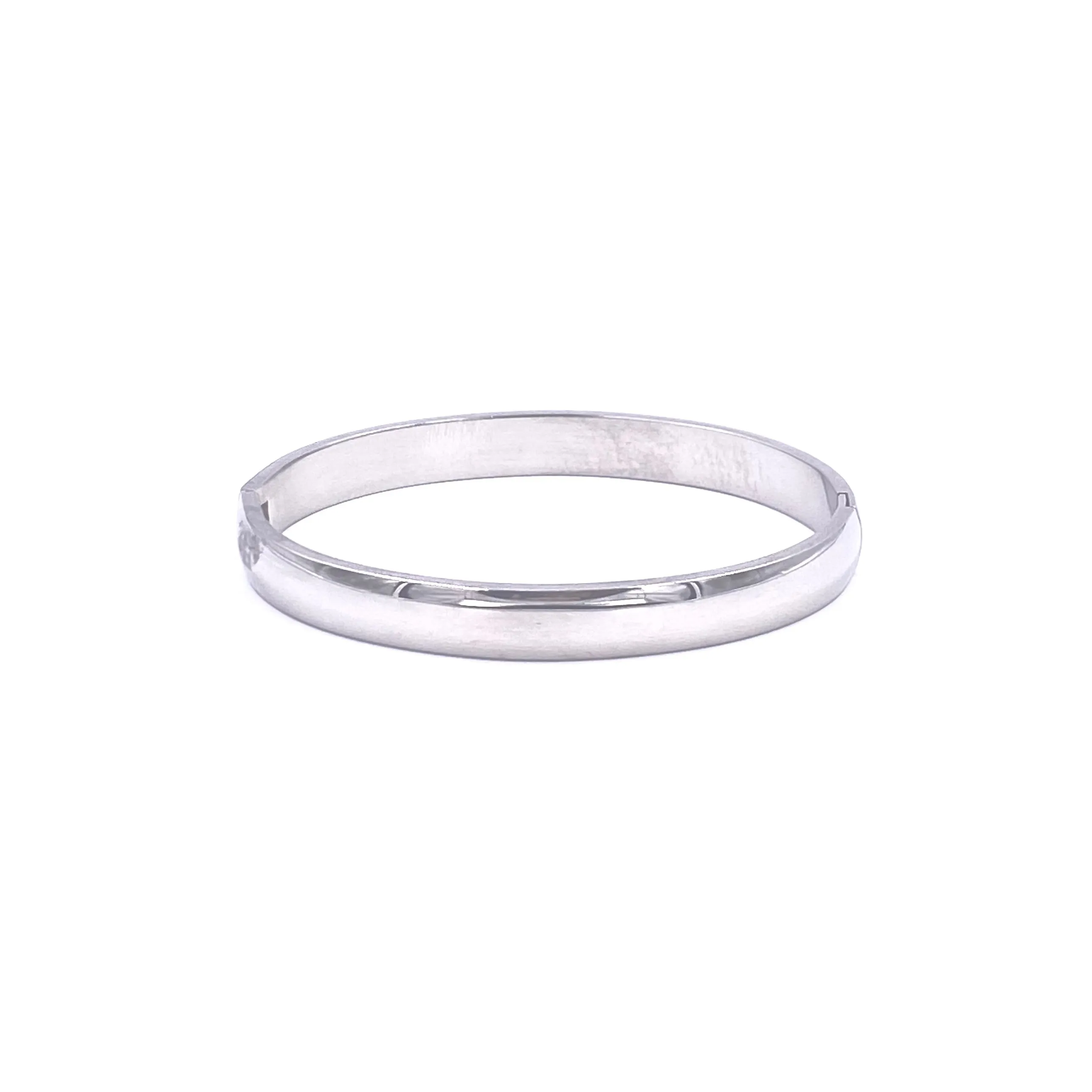 Ashley Gold Stainless Steel Solid Bangle Bracelet