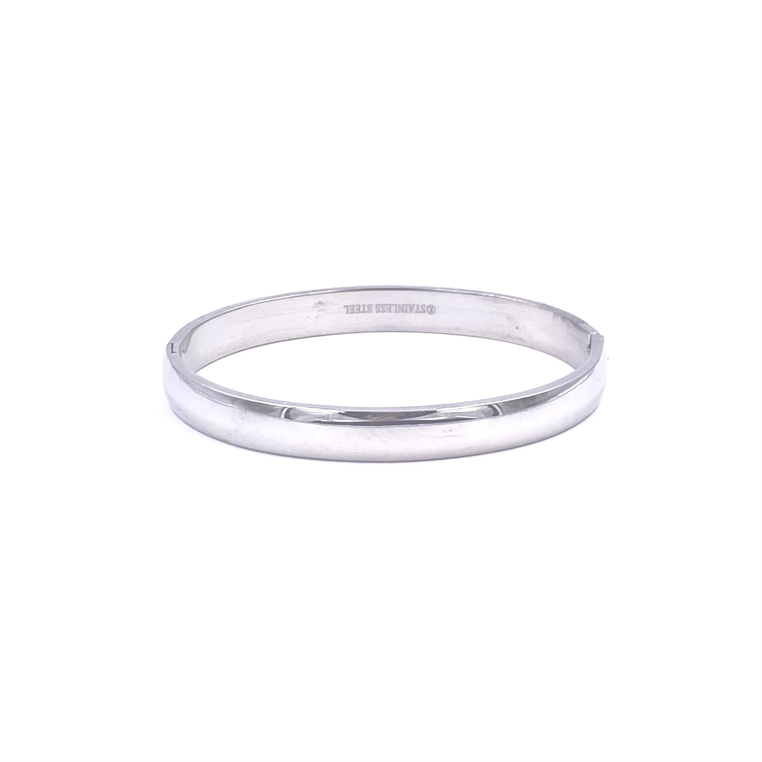 Ashley Gold Stainless Steel Solid Bangle Bracelet