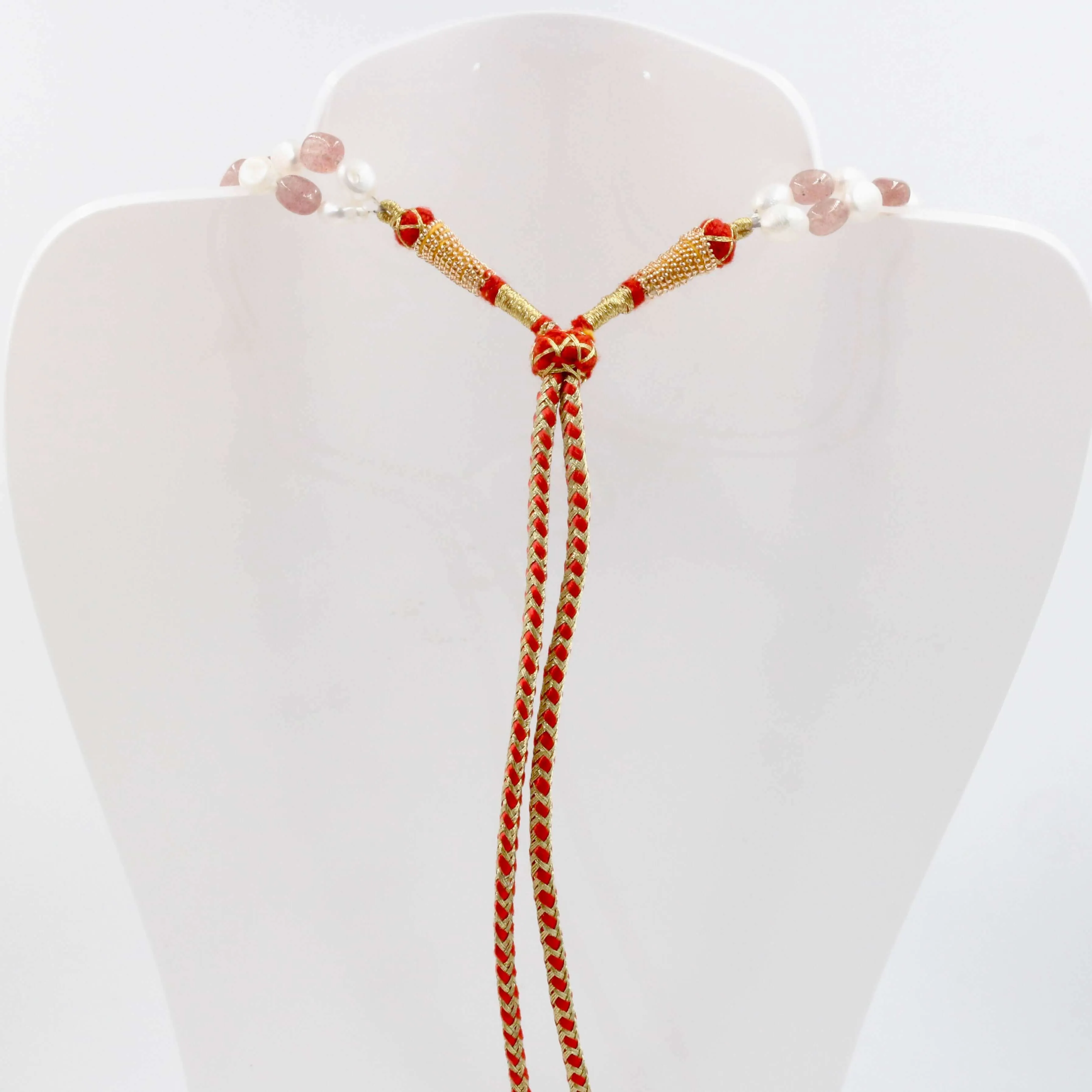 Aventurine & Fresh Water Pearl Necklace Gemstone Necklace Beaded Necklace Long Necklace Indian Necklace Sarafa Necklace SKU: 6143048
