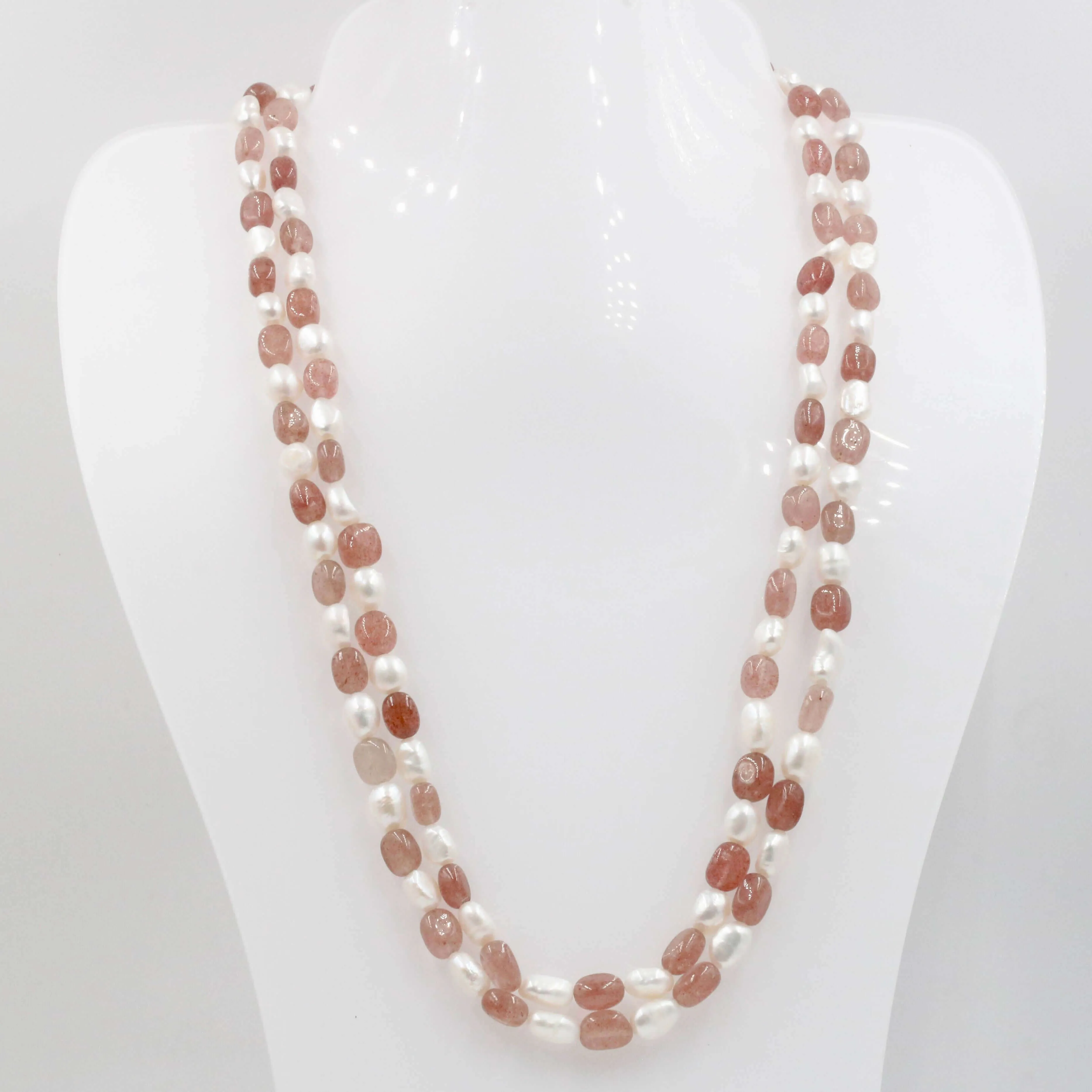 Aventurine & Fresh Water Pearl Necklace Gemstone Necklace Beaded Necklace Long Necklace Indian Necklace Sarafa Necklace SKU: 6143048