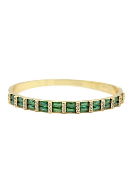 Baguette Bangle in Gold