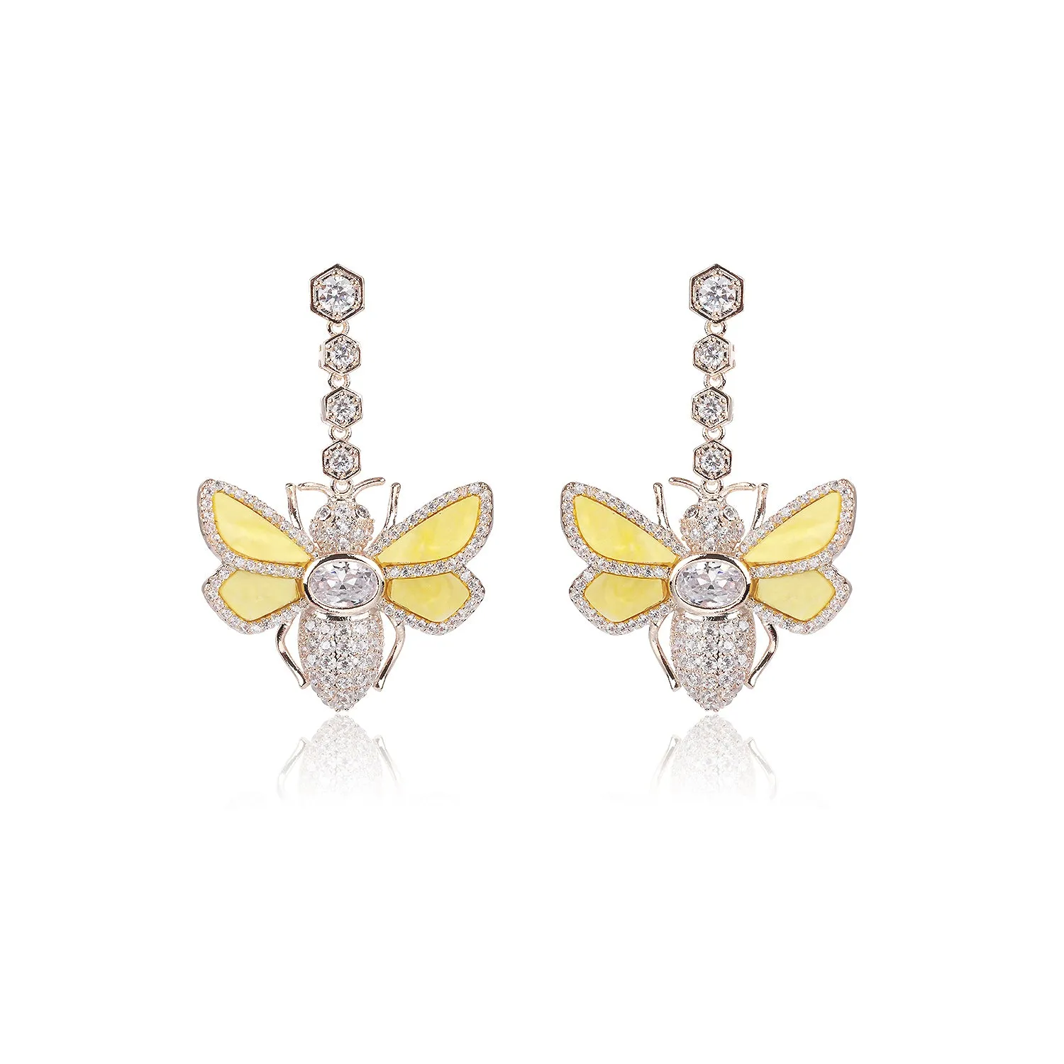 Bee CZ Dangle Earring for Women Girl Birthday Party Jewelry CE11771