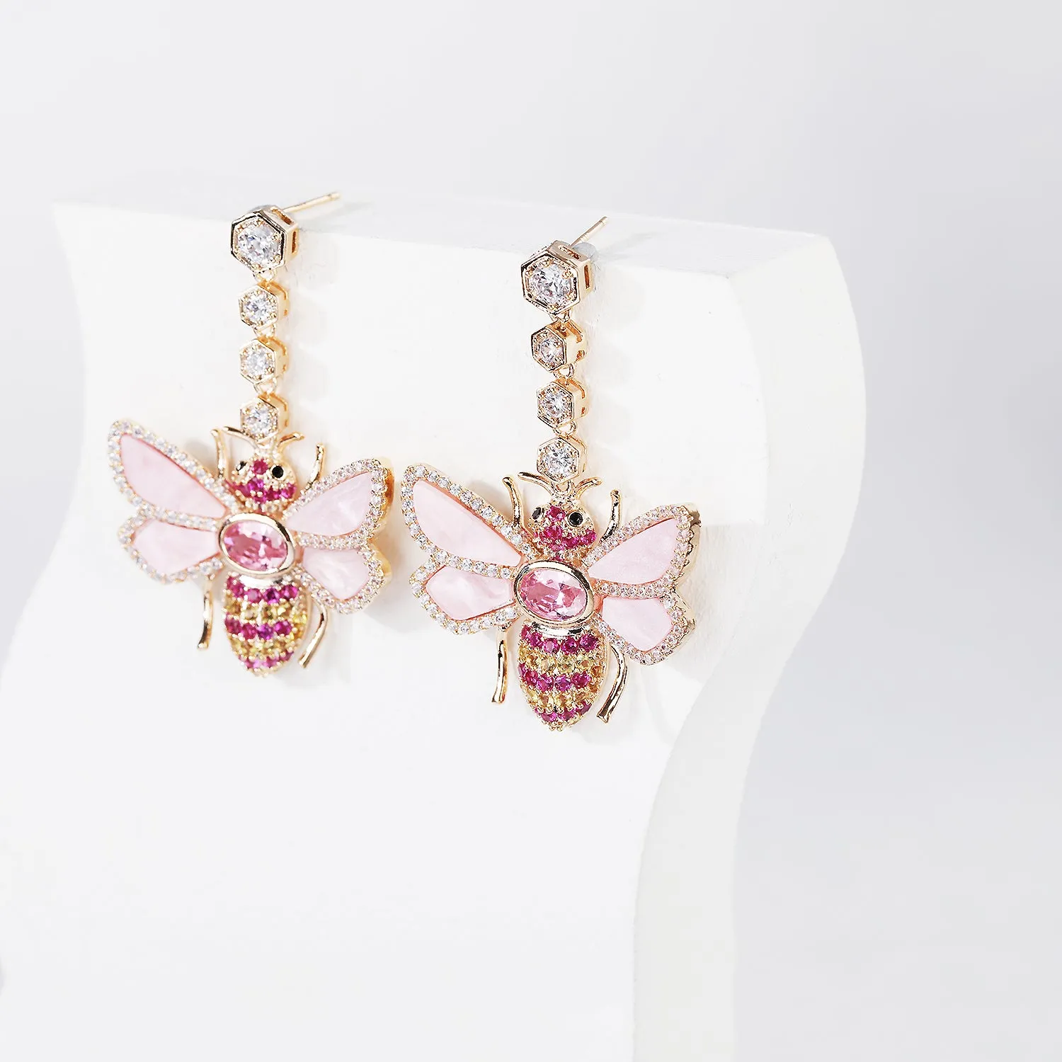 Bee CZ Dangle Earring for Women Girl Birthday Party Jewelry CE11771