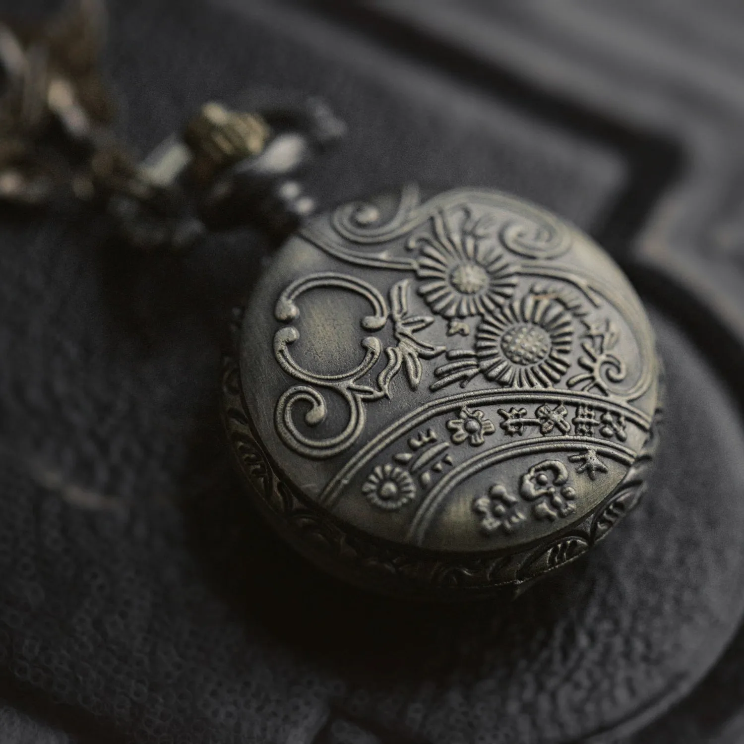 Brass Pocket Watch Necklace number 20