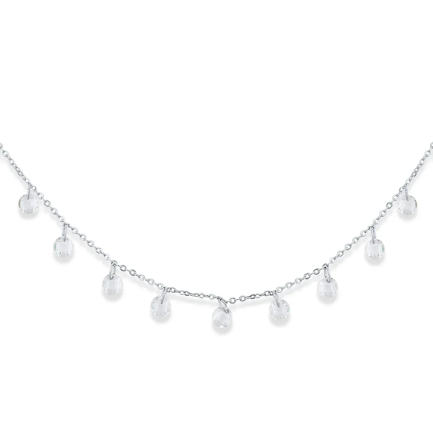 Bridal Necklace Delicate Crystal Choker for Weddings and Proms