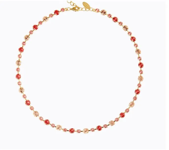 Caroline Svedbom Calanthe Gold Necklace Peach Fuzz Combo