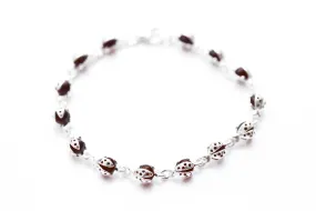 Cherry Red Ladybird Bracelet