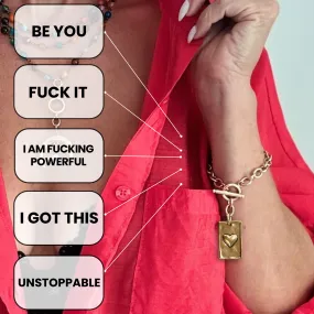 CHOOSE YOUR MESSAGE | RECTANGLE | Chain Bracelet