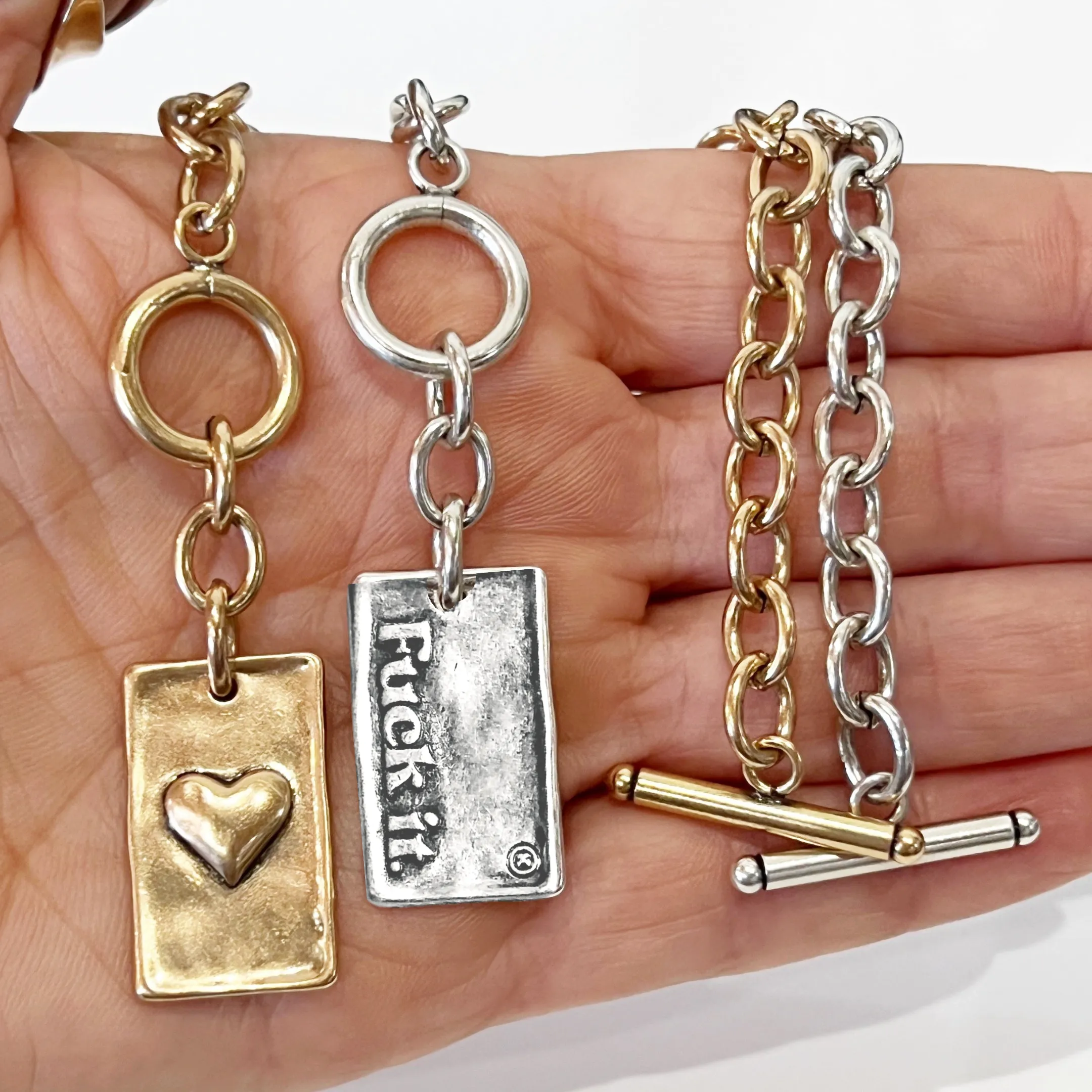 CHOOSE YOUR MESSAGE | RECTANGLE | Chain Bracelet