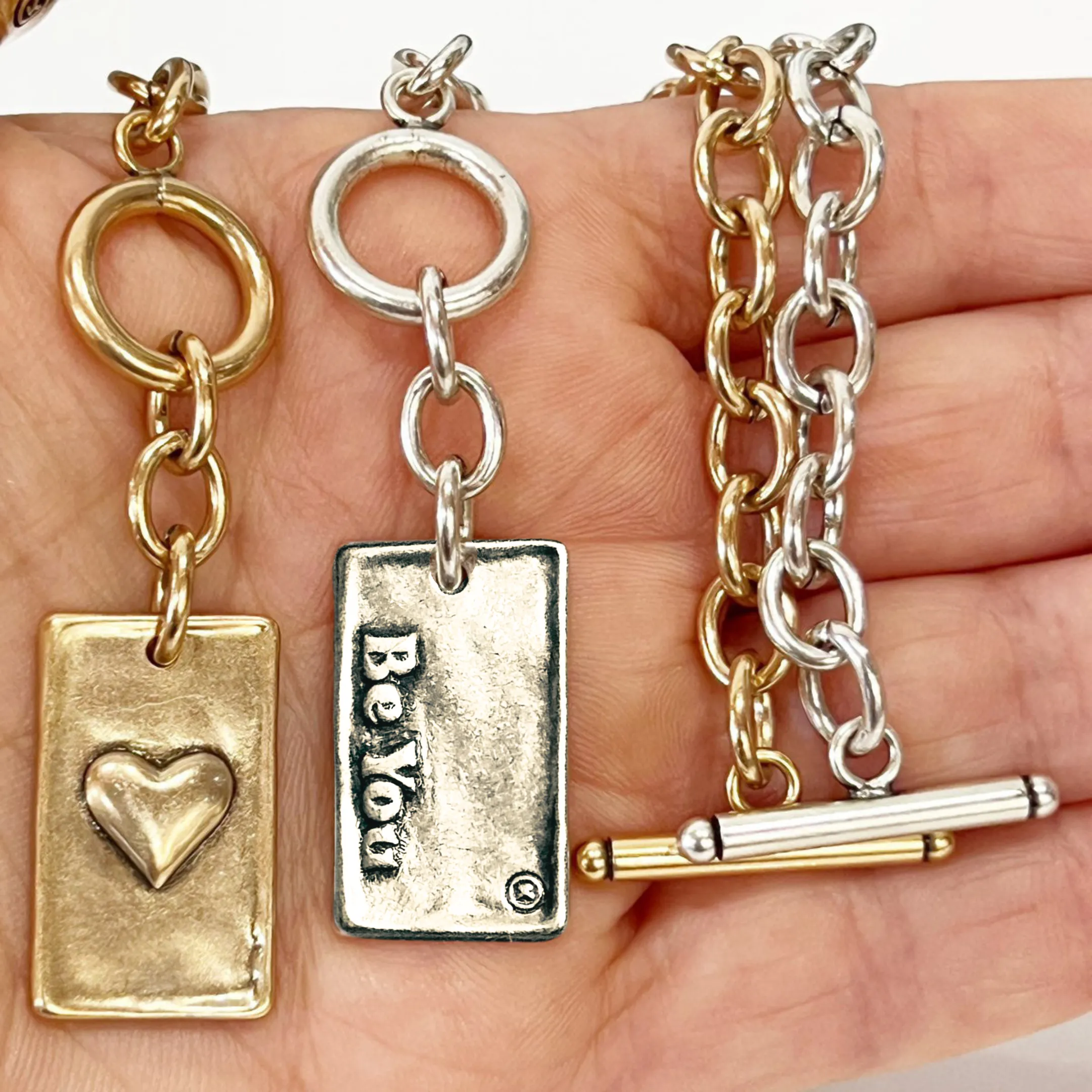CHOOSE YOUR MESSAGE | RECTANGLE | Chain Bracelet