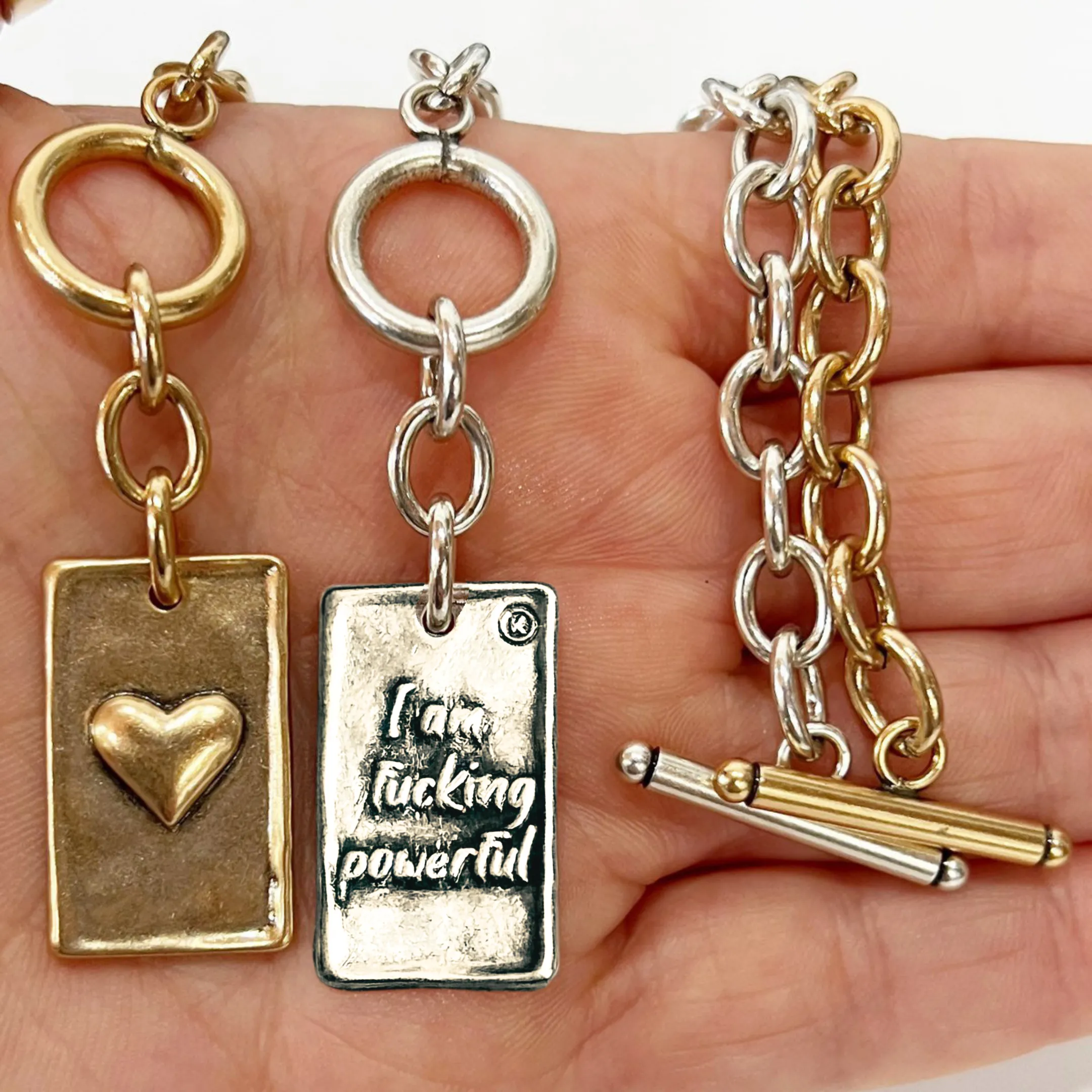 CHOOSE YOUR MESSAGE | RECTANGLE | Chain Bracelet