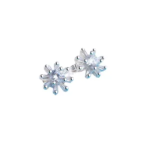 Chrysanthemum Silver Studs Earrings for Women