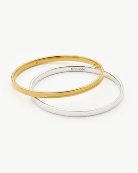 Classic Bangle Bracelet Set | Mixed Metal