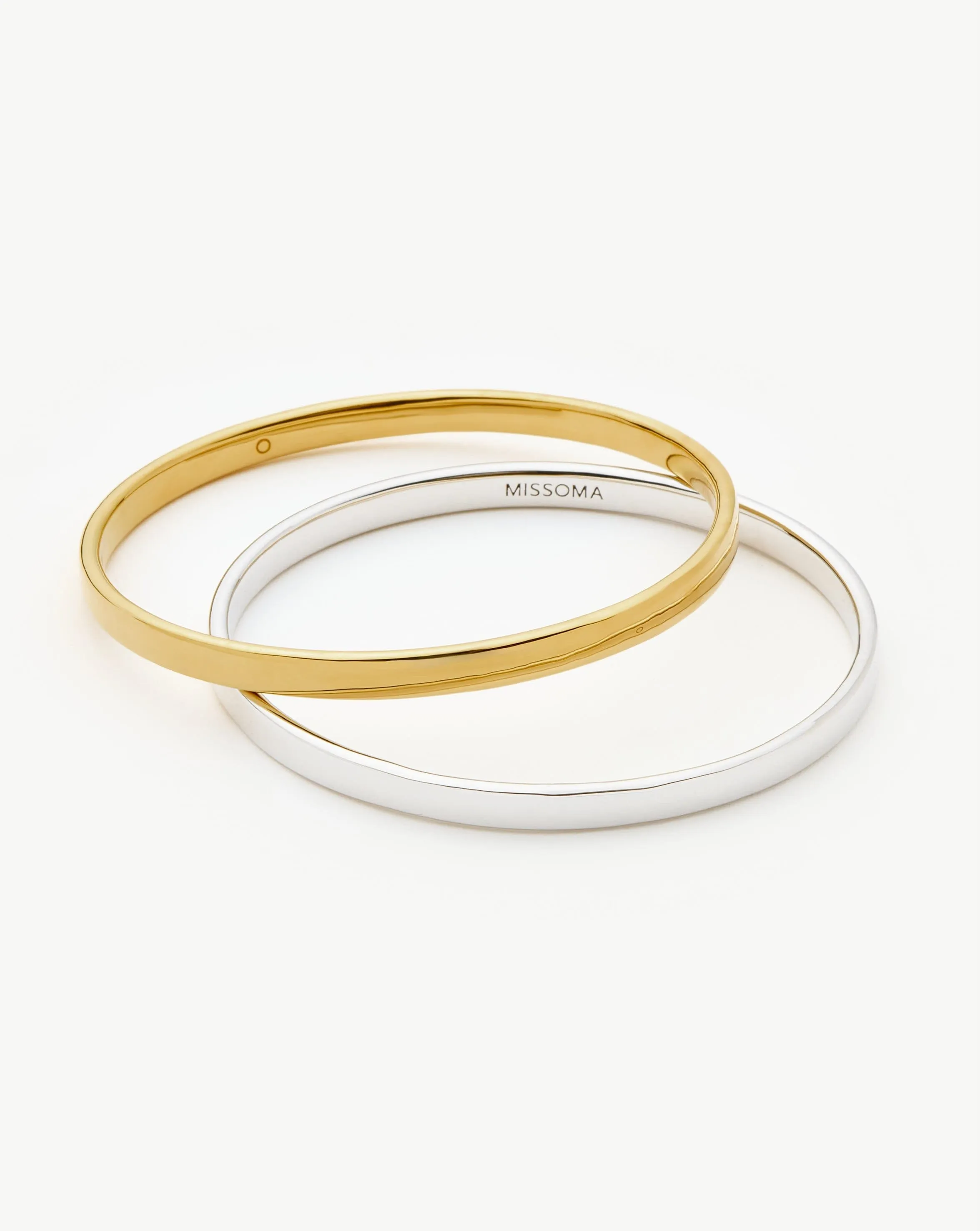 Classic Bangle Bracelet Set | Mixed Metal