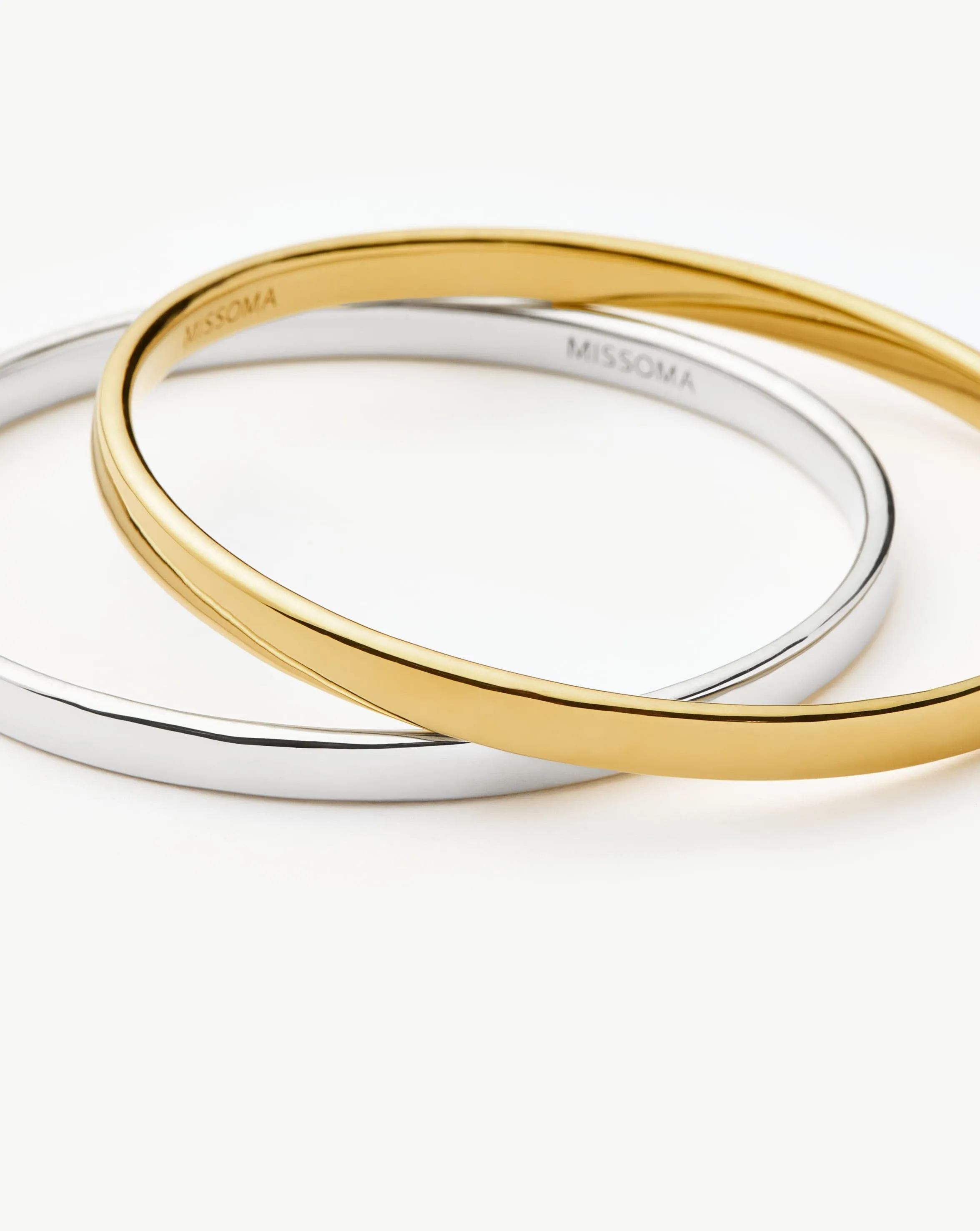 Classic Bangle Bracelet Set | Mixed Metal