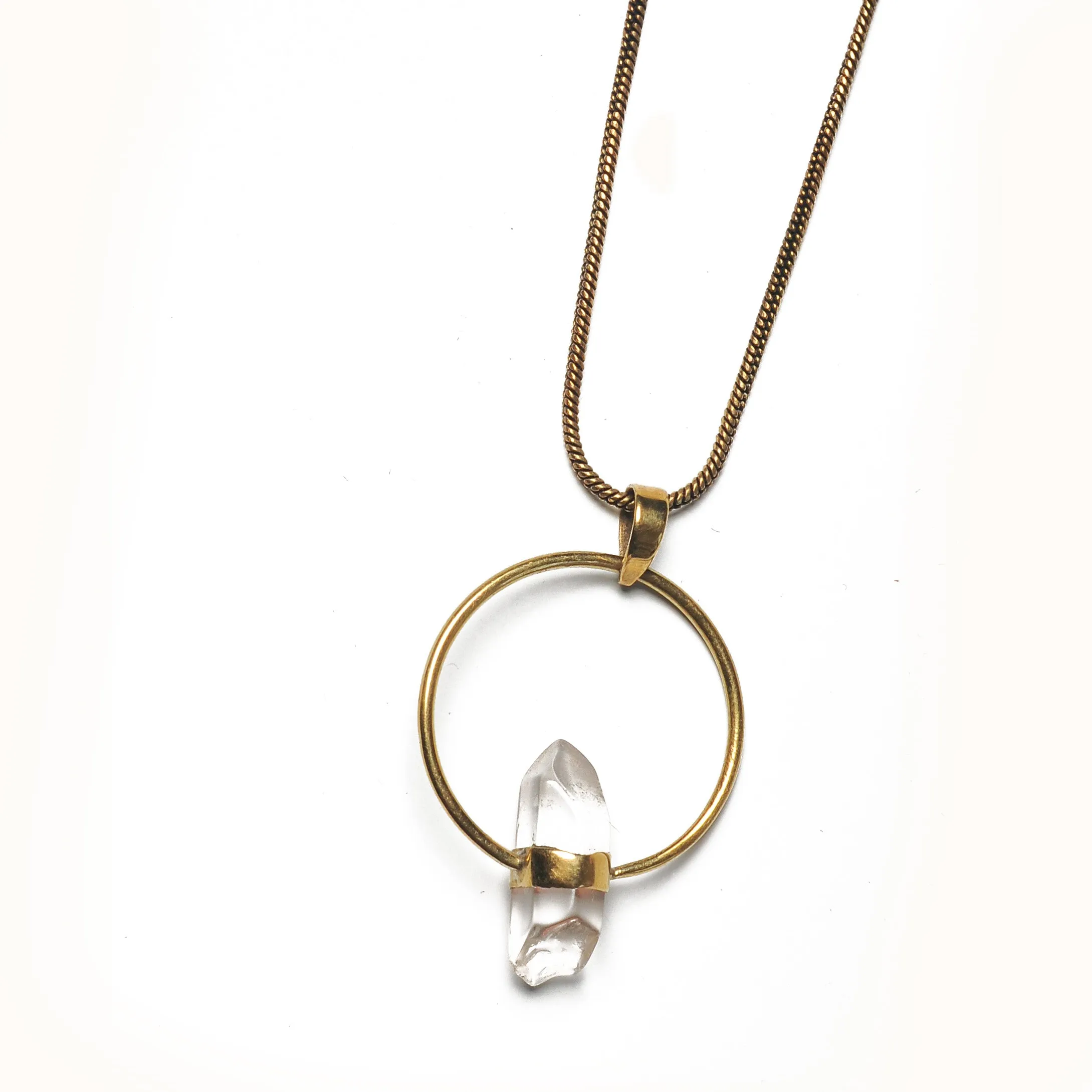 Crystal hoop pendant