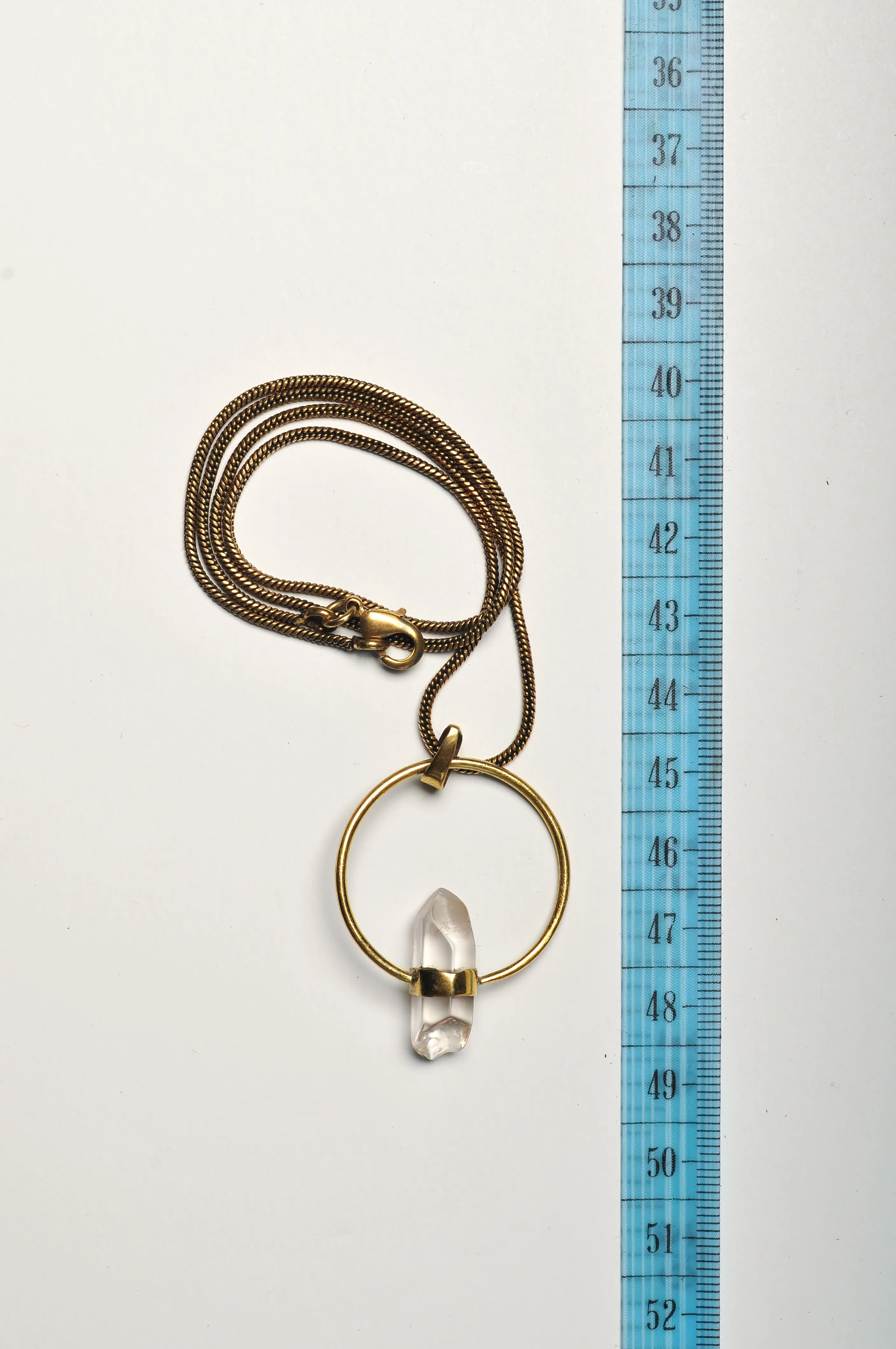 Crystal hoop pendant