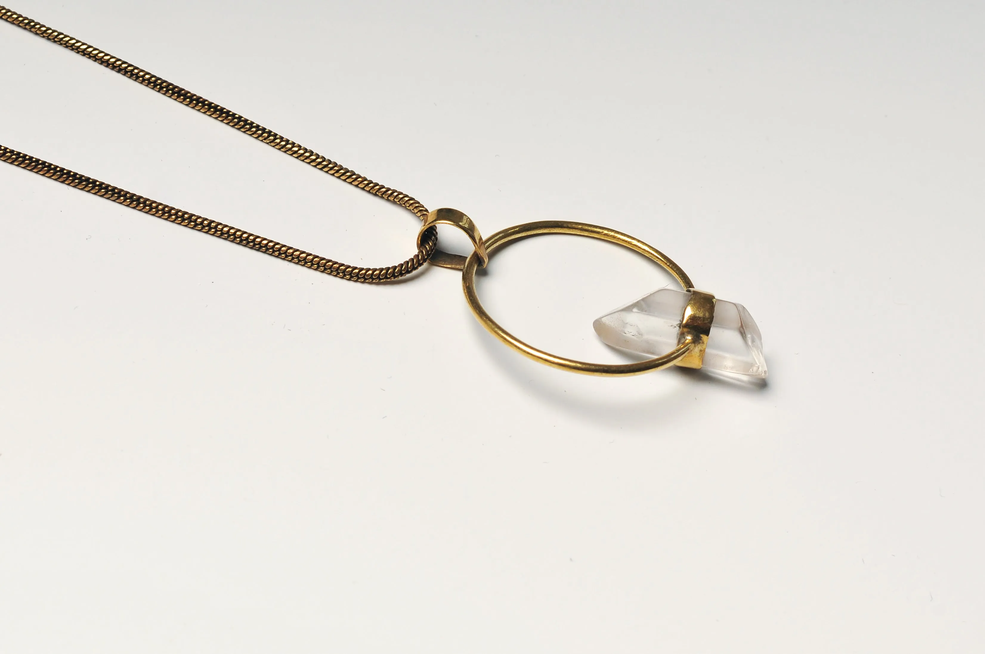 Crystal hoop pendant