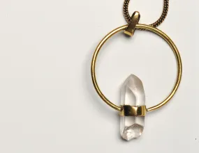 Crystal hoop pendant