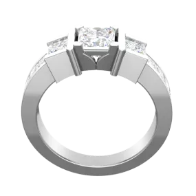 Cubic Zirconia Engagement Ring- Customer Designed Style 4184