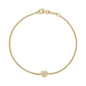 DIAMOND HEART CHAIN BRACELET