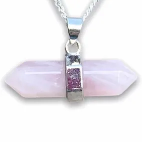 Double Point Horizontal Crystal Necklace