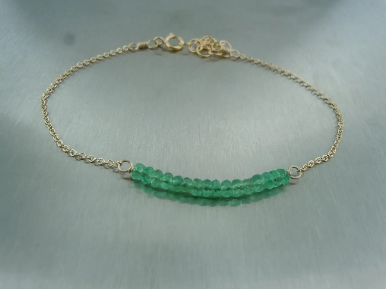Emerald Bar Bracelet