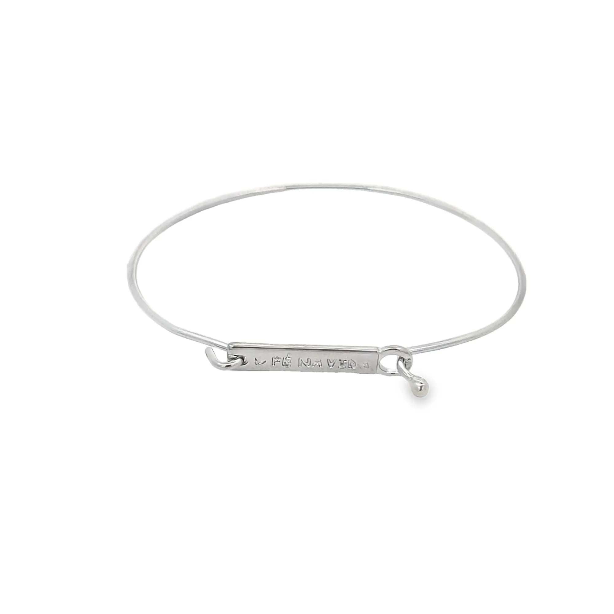 Faith Life Buckle Bangle Bracelet With Cz Stone (B22)