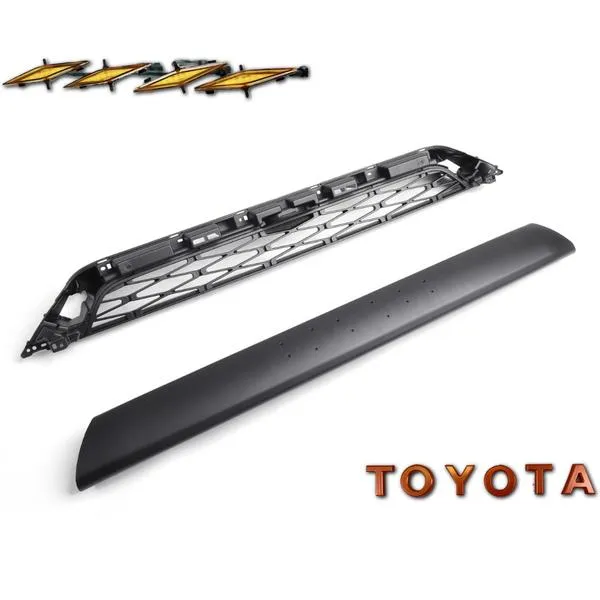 Front Grill With Light for Toyota 4Runner TRD Pro 2014-2019