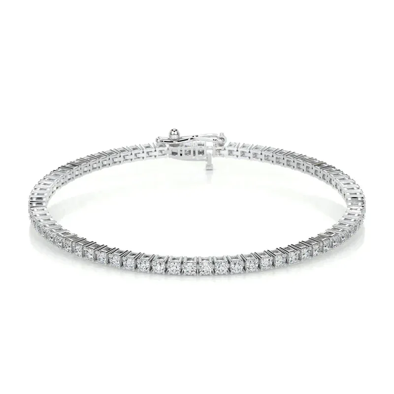 Genoveva 5MM 4 Prong Round Moissanite Tennis Bracelet