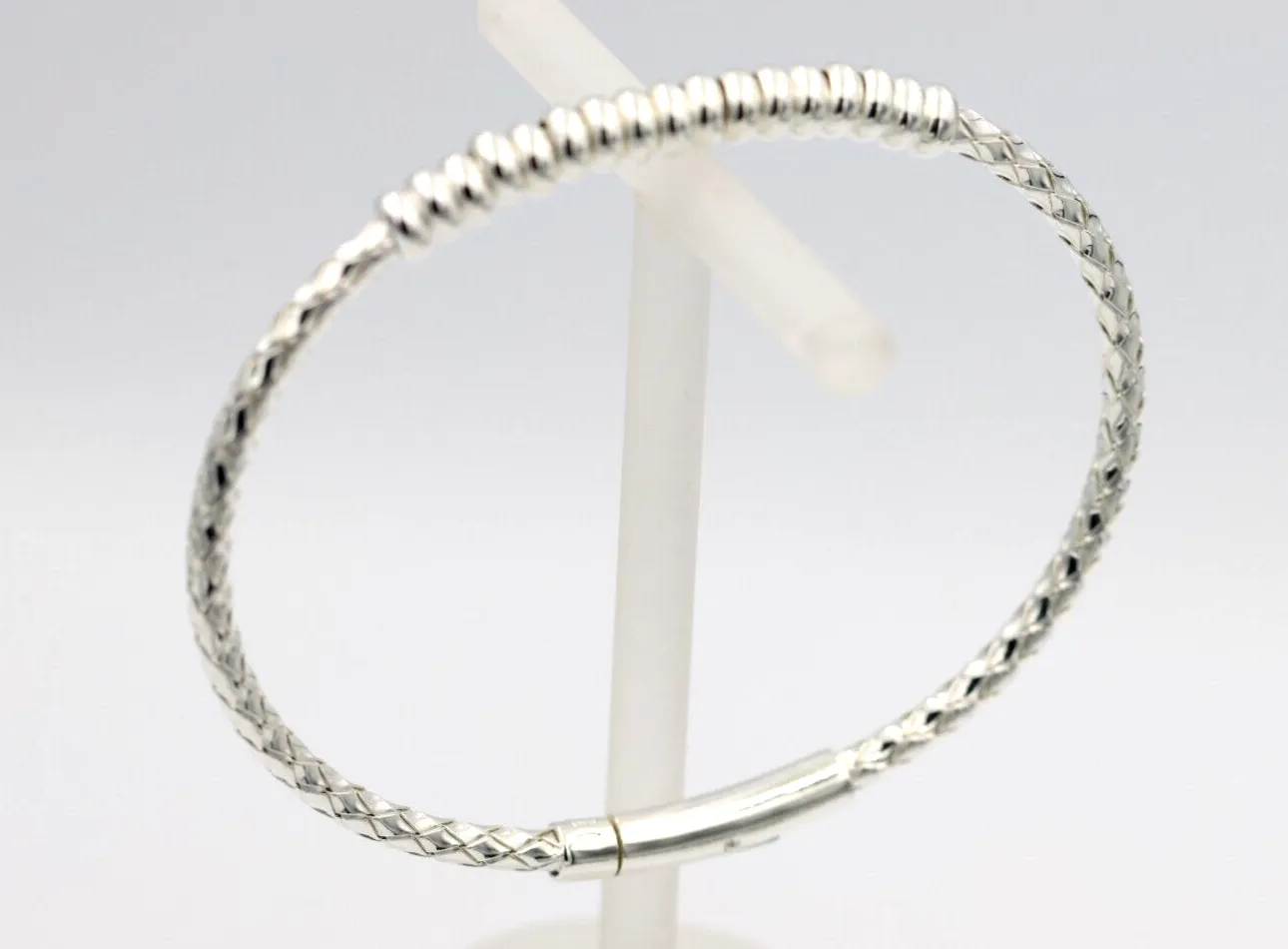 Genuine New Sterling Silver 925 Fancy Braided Bracelet / Bangle