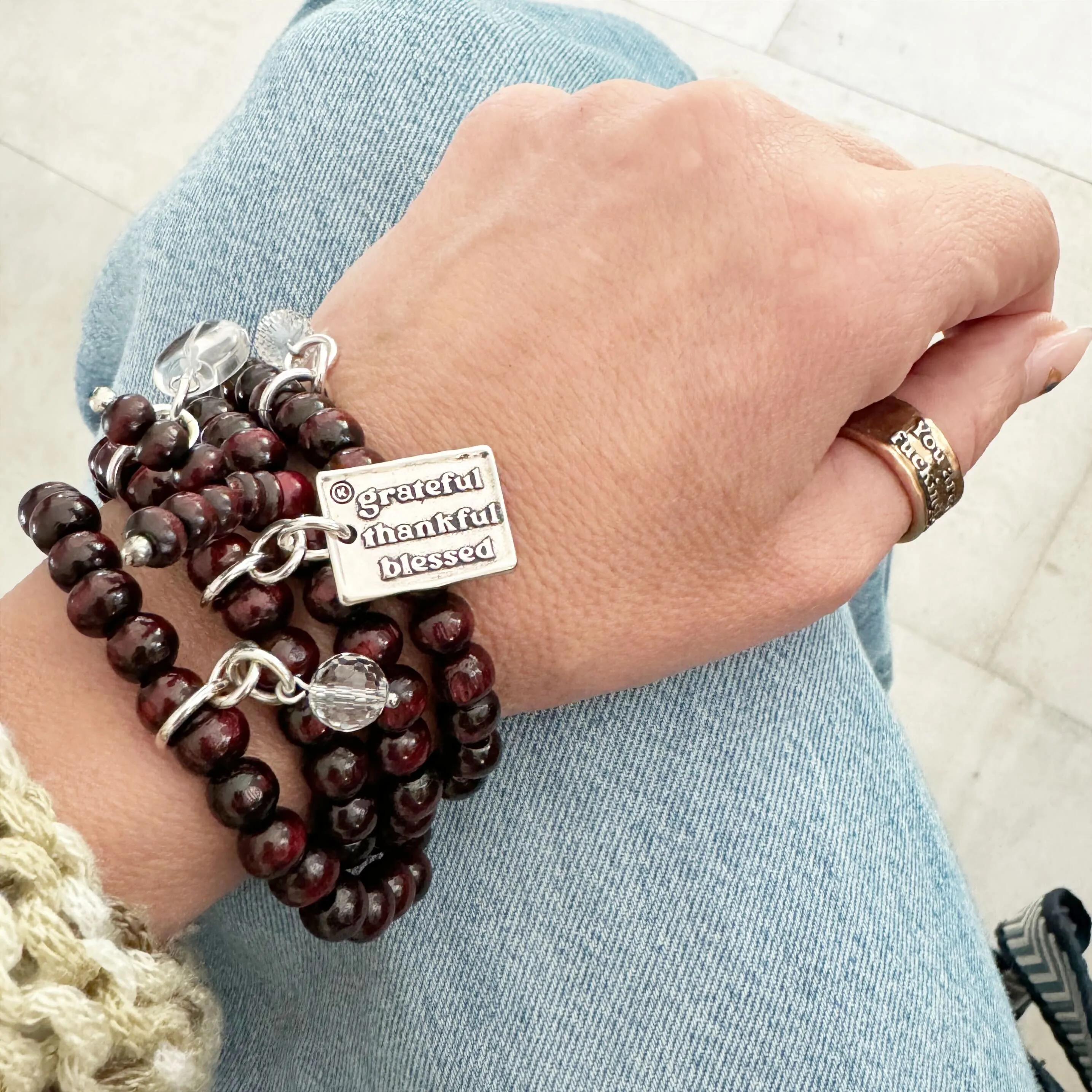 GRATEFUL THANKFUL BLESSED | Boho Layering Bundle
